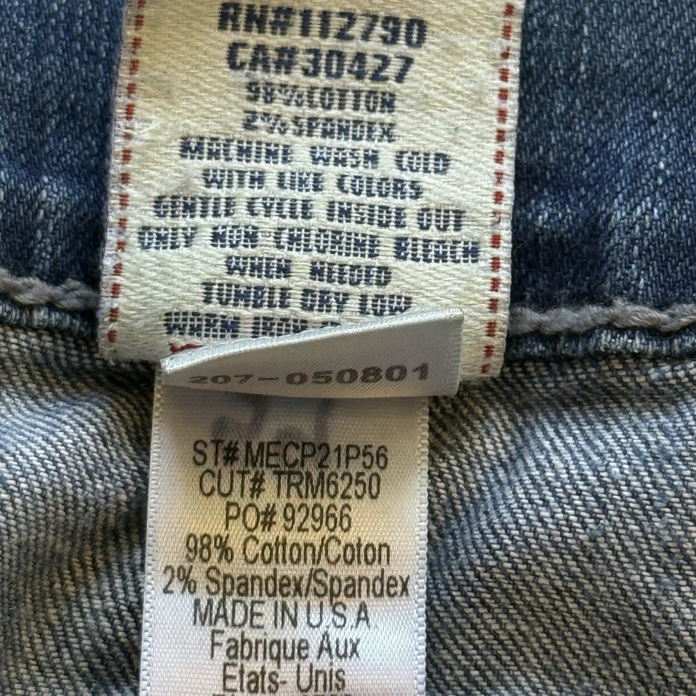 Vintage True Religion Jeans Mens 36x30 Danny Bootcut Med Wash Whisker USA Made - Picture 7 of 12